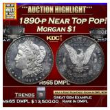 ***Auction Highlight*** 1890-p Morgan Dollar Near