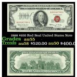 1966 $100 Red Seal United States Note Grades Choic