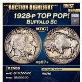 ***Major Highlight*** 1928-p Buffalo Nickel TOP PO