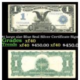 1899 "Black Eagle" $1 large size Blue Seal Silver