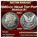***Major Highlight*** 1880-cc Morgan Dollar Near T