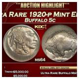 ***Major Highlight*** Ultra Rare 1920-p Buffalo Ni