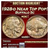 ***Major Highlight*** 1928-d Buffalo Nickel Near T
