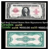 1923 $1 Red Seal United States Note Grades Choice