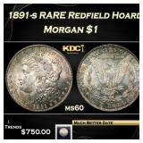 1891-s Morgan Dollar RARE Redfield Hoard $1 ms60 P