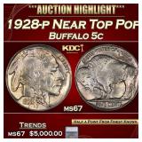 ***Major Highlight*** 1928-p Buffalo Nickel Near T