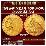 ***Major Highlight*** 1913-p Gold Indian Quarter E