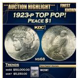 ***Major Highlight*** 1923-p Peace Dollar TOP POP!