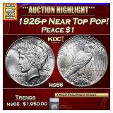 ***Auction Highlight*** 1926-p Peace Dollar Near T