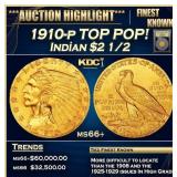 ***Major Highlight*** 1910-p Gold Indian Quarter E
