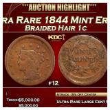 ***Major Highlight*** Ultra Rare 1844 Braided Hair