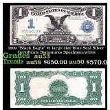 1899 "Black Eagle" $1 large size Blue Seal Silver