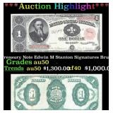 ***Major Highlight*** 1891 $1 Treasury Note Edwin