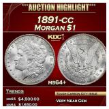 ***Major Highlight*** 1891-cc Morgan Dollar $1 ms6
