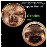 1oz .999 Fine Copper Bullion Round - Right to Bear