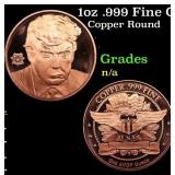 1oz .999 Fine Copper Bullion Round - Donald Trump