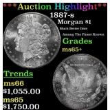 1887-s Morgan Dollar $1 ms65+ SEGS
