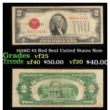 1928G $2 Red Seal United States Note Grades vf+