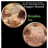 1oz .999 Fine Copper Bullion Round - Walking Liber