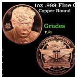 1oz .999 Fine Copper Bullion Round - Donald Trump