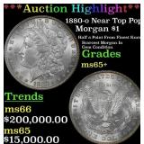 1880-o Morgan Dollar Near Top Pop! $1 ms65+ SEGS