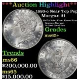 1880-o Morgan Dollar Near Top Pop! $1 ms65+ SEGS