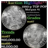 1880-p Morgan Dollar TOP POP! $1 ms67 SEGS