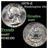 1978-d Washington Quarter 25c Grades GEM++ Unc