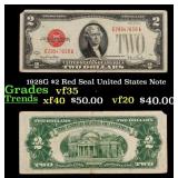 1928G $2 Red Seal United States Note Grades vf++