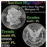 1879-s Morgan Dollar Near Top Pop! $1 ms67+ PL SEG