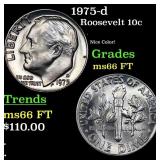 1975-d Roosevelt Dime 10c Grades GEM+ FT