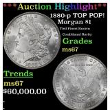 1880-p Morgan Dollar TOP POP! $1 ms67 SEGS
