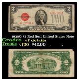 1928G $2 Red Seal United States Note Grades vf det