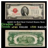 1928G $2 Red Seal United States Note Grades vf++