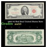 1963 $2 Red Seal United States Note Grades Select