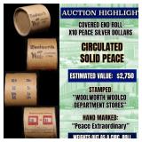 Must See! Covered End Roll! Marked " Peace Extraor