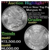 1878-cc Morgan Dollar Near Top Pop! $1 ms66+ SEGS