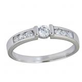 Decadence Sterling SIlver Round Cut Channel Set Ri