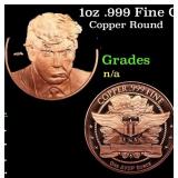 1oz .999 Fine Copper Bullion Round - Donald Trump