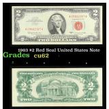 1963 $2 Red Seal United States Note Grades Select