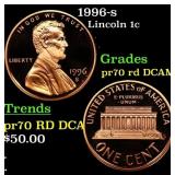 1996-s Proof Lincoln Cent 1c pr70 rd DCAM SEGS