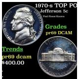 1970-s Proof Jefferson Nickel TOP POP! 5c Graded p