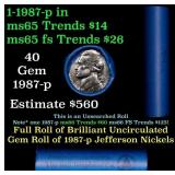 BU Shotgun Jefferson 5c roll, 1987-p 40 pcs Bell T