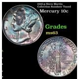 1945-p Mercury Dime Steve Martin Collection Rainbo