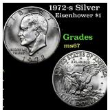 1972-s Silver Eisenhower Dollar 1 Grades GEM++ Unc