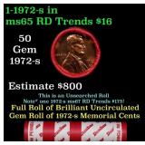 BU Shotgun Lincoln 1c roll, 1972-s 50 pcs Dunbar W