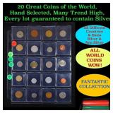 20 Great Coins of the World, hand selected, many t