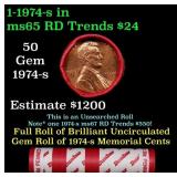 BU Shotgun Lincoln 1c roll, 1974-s 50 pcs Dunbar W