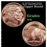 1oz .999 Fine Copper Bullion Round - Buffalo Nicke