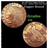 1oz .999 Fine Copper Bullion Round - Indian Gold C